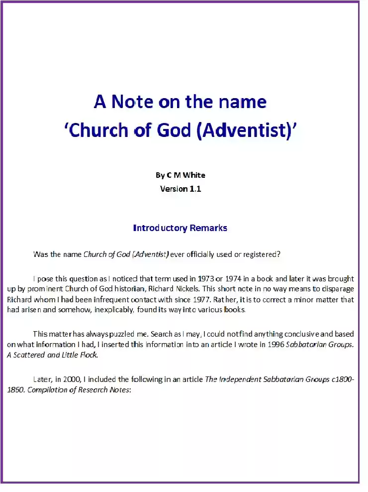 Church of God (Adventist)